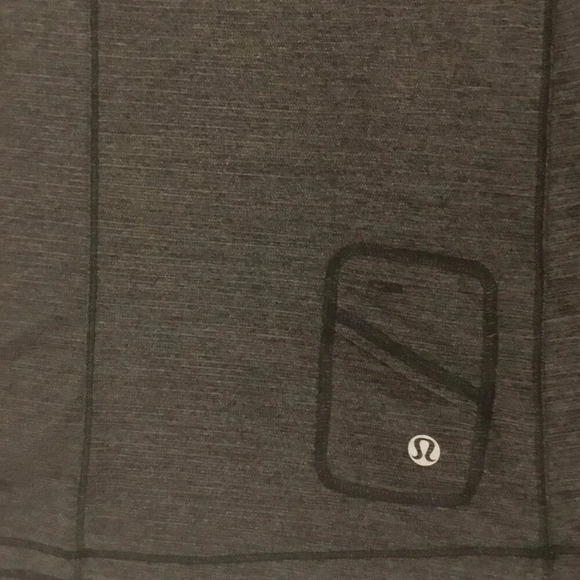 LULULEMON Black Dark Grey Ruffle Run: Wild Short  Sleeve Tech Tee Size 12 - Picture 13 of 14